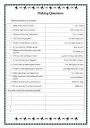 English Worksheet: Airport making and answering questions