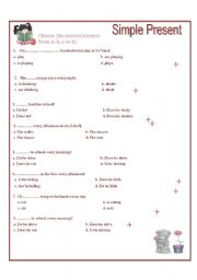 English worksheet: Present Simple