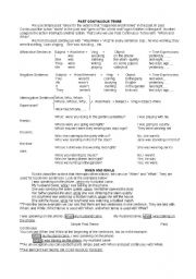 SIMPLE PAST&PAST CONTINUOUS - WHEN AND WHILE  WORKSHEET