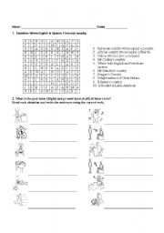 English worksheet: Practice Vocabulary