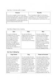 English Worksheet: Role Play for Halloween