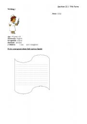 English worksheet: writing