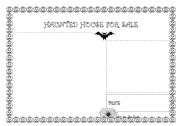 English worksheet: haunted house for sale