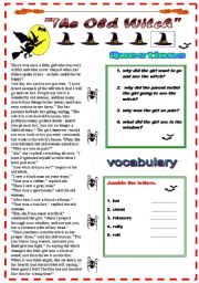 THE OLD WITCH! questions and vocabulary activity included!
