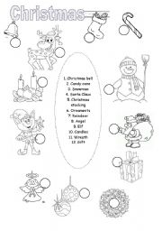 English Worksheet: Christmas