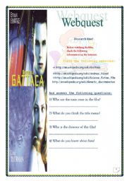 Gattaca _ FILM WEBQUEST (5 pages, KEY included)