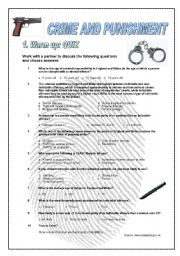 English Worksheet: Crime and Punishment