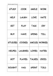 English worksheet: past tense regular verbs