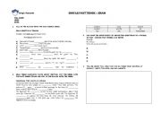 English worksheet: simple past 