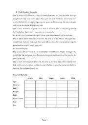 English Worksheet: Meeting people