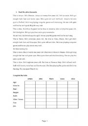 English Worksheet: Meeting people