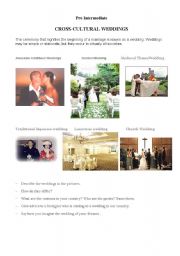 English Worksheet: CROSS-CULTURAL WEDDINGS