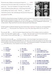 English Worksheet: beatles pairwork