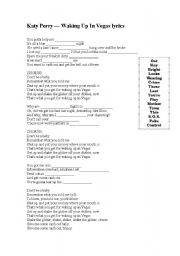 English Worksheet: Waking up in Vegas - Katy Perry