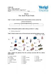 English Worksheet: Describing clothes