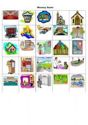 English Worksheet: Memory Game