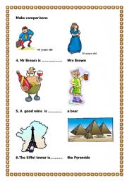 English Worksheet: Make comparisons