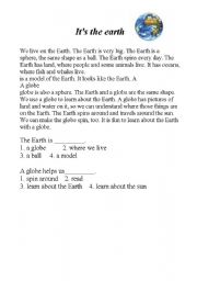 English worksheet: simple passage 