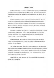 English Worksheet: Lets go to Vegas!