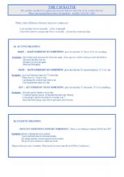 English Worksheet: The Causative