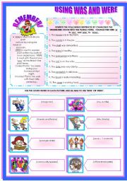 English Worksheet: CORRECT USAGE OF WAS AND WERE