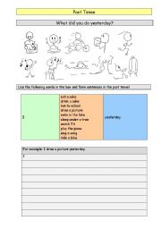 English Worksheet: Simple Past Tense