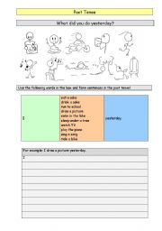 English Worksheet: Simple Past Tense