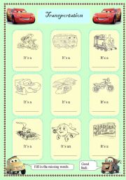 English Worksheet: Transportation