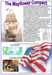 English Worksheet: The Mayflower Compact