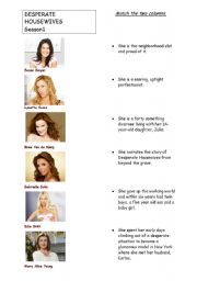 English Worksheet: Desperate housewives (characters season 1)