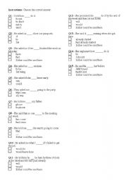 English worksheet: Indirect Speech