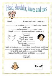 English Worksheet: SONG - head and shoulder