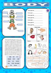 English Worksheet: Fun Body