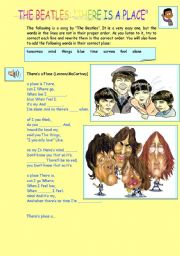 English Worksheet: THE BEATLES: 