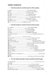 English Worksheet: PRESENT CONTINUOUS