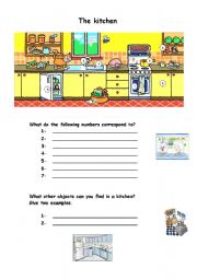 English Worksheet: The kitchen