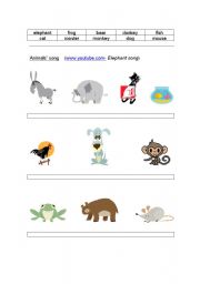 English worksheet: Animals