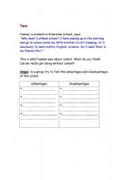 English worksheet: school