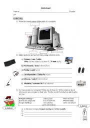 English Worksheet: the computer world