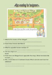 English Worksheet: Map reading 