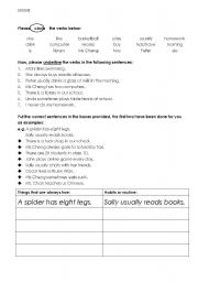 English Worksheet: Simple Present Tense