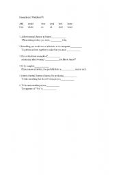 English worksheet: Homophones Worksheet 1