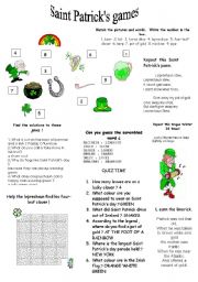 English Worksheet: SAINT PATRICK