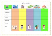 English Worksheet: BATTLESHIP GAME - WAS/WERE