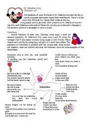 English Worksheet: St Valentine