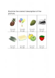 English worksheet: Smooth & rough