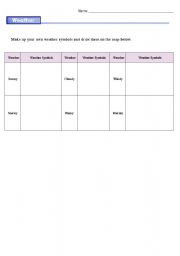 English worksheet: Weather Forecast sheet