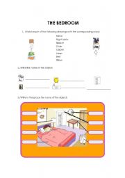 English Worksheet: The bedroom