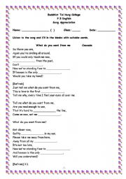 English worksheet: What do you want from me