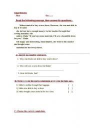 English worksheet: Reading